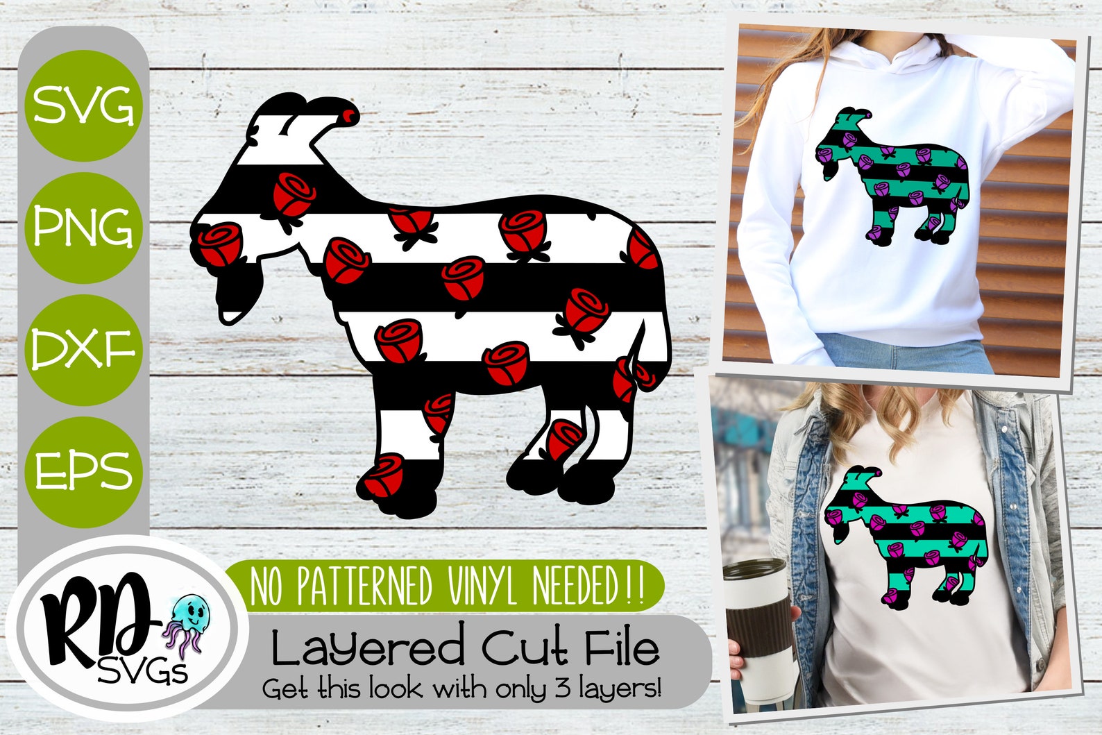 Download Goat Svg Barn Svg Farmhouse Svg Floral Svg RD SVGs | Etsy