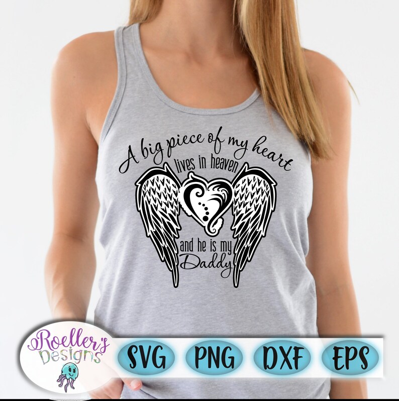 Download Heaven Svg Daddy Svg Memorial Svg Wings Svg Angel Svg Dad ...