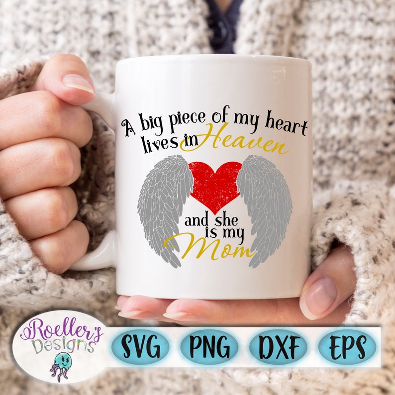 Download Heaven Svg Mom Svg Angel Wings Svg Memorial Svg Memory | Etsy