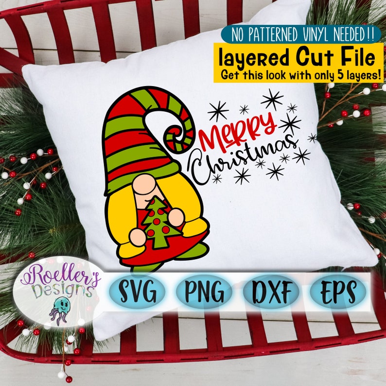 Download Christmas Svg Gnome Svg Gnomies Svg Cricut Layered Cut | Etsy