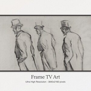 Samsung Frame TV Art | Classic Black and White Drawing | Frame for TV | Digital Download