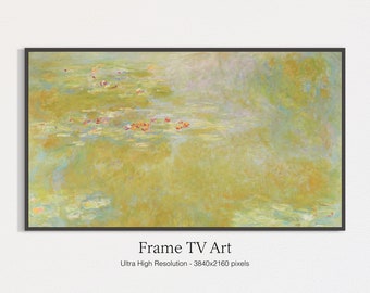 Samsung Frame TV Art | Abstract Art | Vintage Oil Painting | Monochrome Art | Digital Download | Yellow | Green | Art for TV
