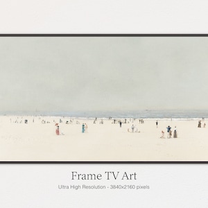 Samsung Frame TV Art | Vintage Beach | Samsung TV Art | Digital Download | Art for Samsung Frame TV