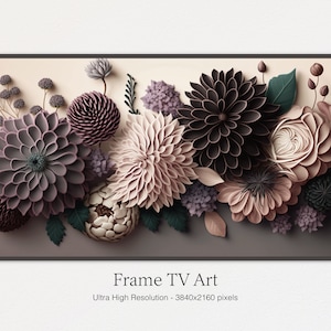 Samsung Frame TV Art | Modern Flowers | Still Life | Digital Painting