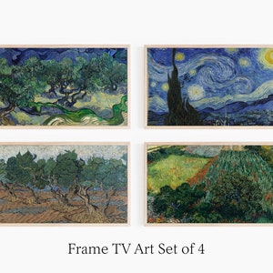 Samsung Frame TV アート | 4 枚セット | ゴッホ | Samsung TV アート | デジタル ダウンロード | Samsung Frame TV 用アート