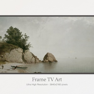 Samsung Frame TV Art | Lake Landscape Painting | Instant Digital Download