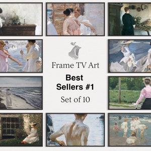 Samsung Frame TV Art Set of 10 | Bundle of People Paintings | Best Artworks Collection | Classic Frame TV Art | Oil on Canvas