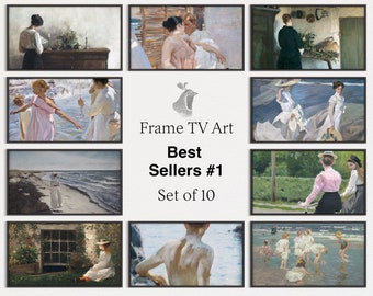 Samsung Frame TV Art | People Paintings, Oil on Canvas (Digital Download)