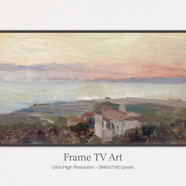 Samsung Frame TV, Landscape, Vintage Painting, Art for TV, Instant Download, Digital Download, Spring Wall Art