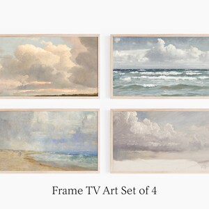 Vintage Cloud Painting Set for Samsung Frame TV | Farmhouse Art (Digital Download)