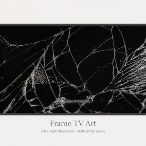 Samsung Frame TV | Broken Glass Prank Art | Frame TV Art | Instant Digital Download