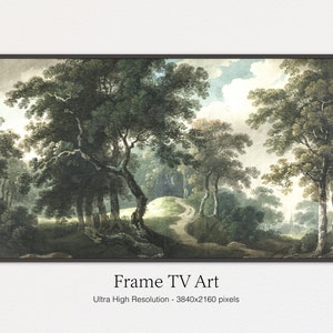 Samsung Frame TV Art | Spring Forest Painting | Oil on Canvas | Instant Digital Download