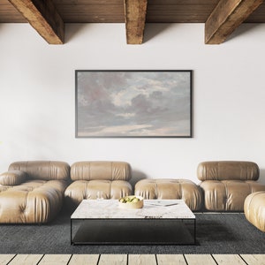 Samsung Frame TV Art, Muted Sky, Vintage Oil Painting for LG TV, Instant Download image 3