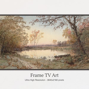 Samsung Frame TV Art | Fall Frame TV Art | Autumn Watercolor Landscape Painting Art for TV | Frame tv Art | Digital Download