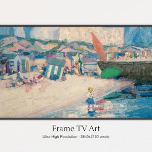 Samsung Frame TV Art | Summer Beach | Classic Painting | Art for Frame TV | Digital Download
