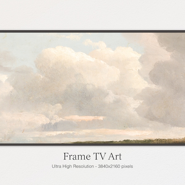 Samsung Frame TV Art / Pintura en la nube / Decoración de granja de campo / Descarga de TV DIGITAL