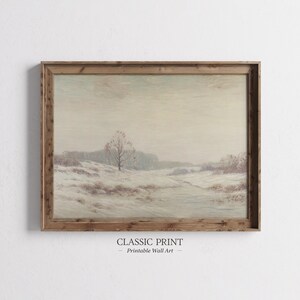 Winter Landscape Wall Art, Wall Decor, Printable Poster, Digital Download