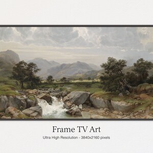 Samsung Frame TV Art | Vintage Landscape Painting | Instant Digital Download