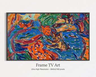 Samsung Frame TV Art | Abstract Art | Expressionism | Oil Painting | Instant Digital Download