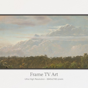 Samsung Frame TV Art | Summer Thunder Clouds | Oil Painting | Digital Download