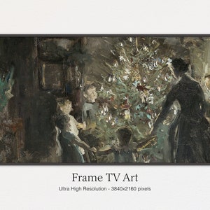 Samsung Frame TV Art Christmas, Winter Painting, Vintage Painting, Art for Tv, Frame TV Art Winter, Instant Download, Digital Download