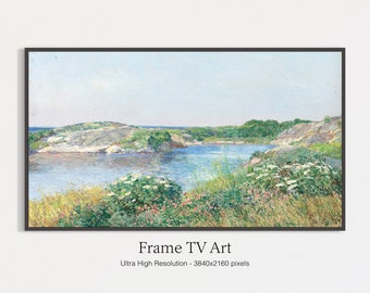 Vintage Summer Landscape Painting, Samsung Frame TV Art (Digital Download)