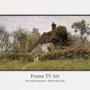 Samsung Frame TV Art | Spring Countryside Painting | Oil on Canvas | Digital Download