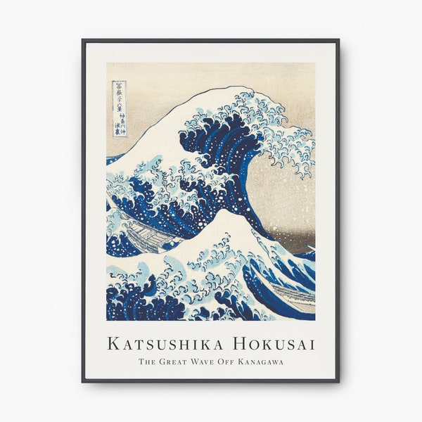Printable | Japanese Print - Woodblock Art, Japanese Wall Art, Gallery Wall Art, Kanagawa Print, Great Wave Print, Hokusai Prints