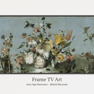 Samsung Frame TV Art | Vintage Flower Still Life Roses | Instant Digital Download | Spring Flower Still Life | Tv Wallpaper