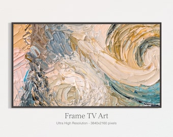 Samsung Frame TV Art, Abstract, Art For Frame Tv, Oil Painting, Instant Digital Download, Spring Art For Tv, Tv Wallpaper, Realistic Tv Art