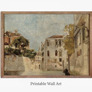 Printable | Wall Art | Venice Cityscape | Oil Painting | Wall Art | Digital Download