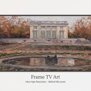 Samsung Frame TV Art | Petit Trianon in Autumn | Frame for TV | Classic Painting | Digital Download