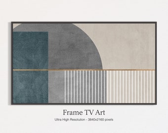 Samsung Frame TV Art | Abstract Painting | Art For Frame TV | Geometric Oil Painting | Digital Download