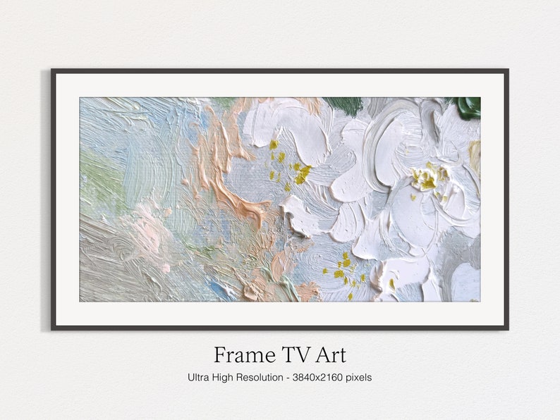 Samsung Frame TV Art Abstract Art For Frame Tv, Oil Painting image 2