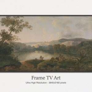 Samsung Frame TV Art | Forest Lake Landscape | Oil Painting | Instant Digital Download