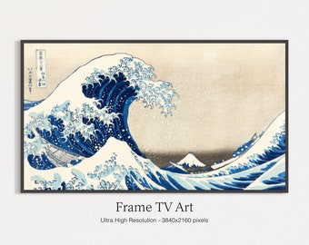 Samsung Frame TV Art | The Great Wave Off Kanagawa | Japanese Art | Samsung TV Art | Digital Download | Art for Samsung Frame TV