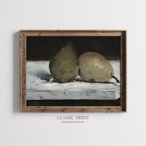 Printable | Classic Pears Oil Painting | Still Life | Digital Download