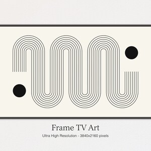 Samsung Frame TV Art | Black and White Abstract Graphic Piece | Modern Art | Instant Digital Download