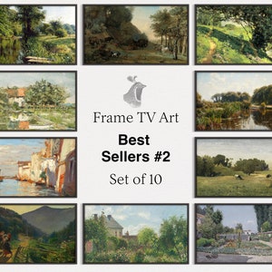 Samsung Frame TV Art Set of 10 | Classic Summer Season Paintings | Bundle of Paintings | Frame for TV | Oil Art | Digital Download