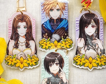 Final Fantasy VII Rebirth - Loveless play acrylic charm 3inch ( Cloud, Aerith, Tifa, Yuffie)