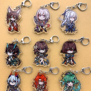 Honkai Star Rail / Tingyun, Topaz, Jingliu, Danheng, Ruanmei, Xueyi, Hanya, Argenti, Huohuo - 2,5 pulgadas (llavero acrílico)