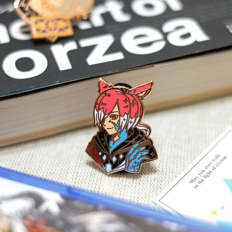 Scions 1.4 Enamel Pin Set Crystal ExarchG/'hara Tia FFXIV