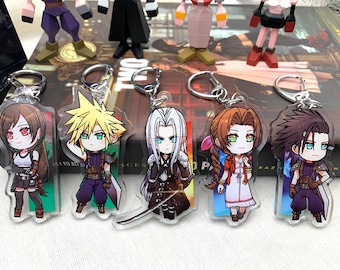 Final Fantasy VII Rebirth (Acrylic charm keychain) Tifa, Cloud, Sephiroth, Aerith, Zack - 2.5inch