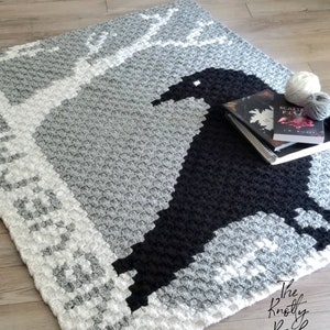 Crochet C2C blanket Pattern Nevermore Lapghan PDF instant download image 1