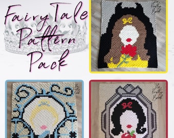 Crochet C2C Blanket Pattern | Princess Lapghans Pattern Pack | PDF instant download