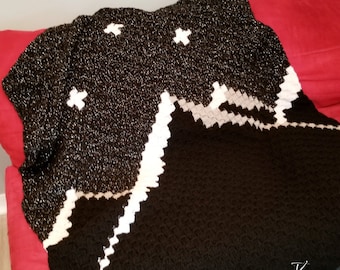 Crochet C2C blanket pattern | Starlight Mountain lapghan |  PDF instant download