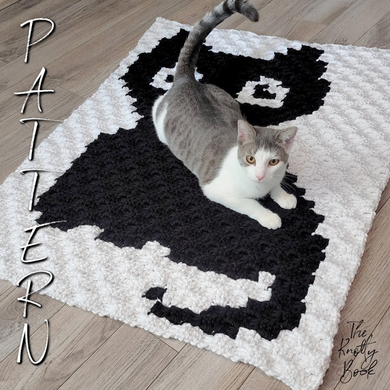 Crochet C2C Blanket Pattern Cat Mat Pattern Pack PDF Etsy