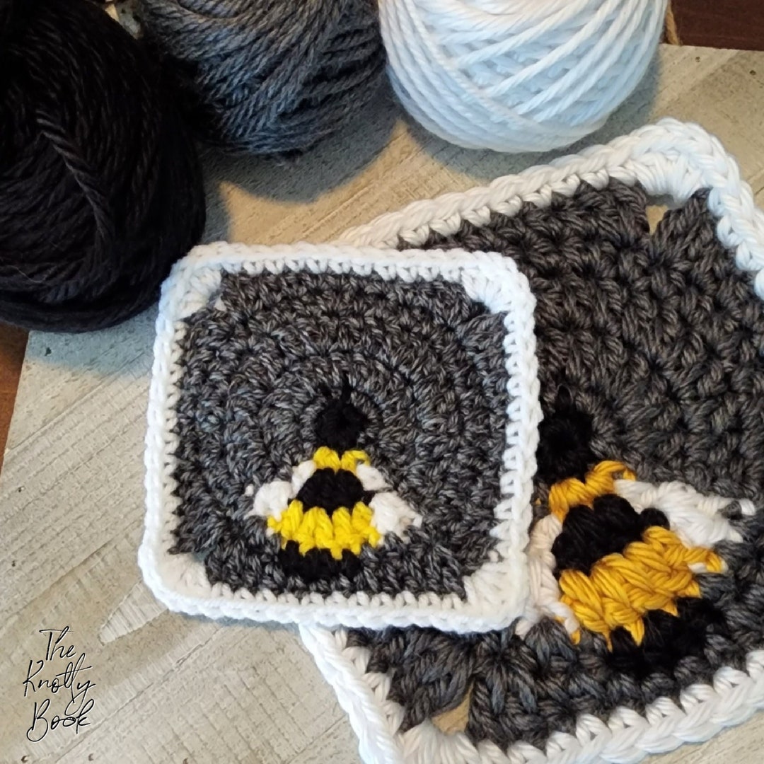 Crochet Granny Square Pattern Lil Bee Square PDF Instant Download 