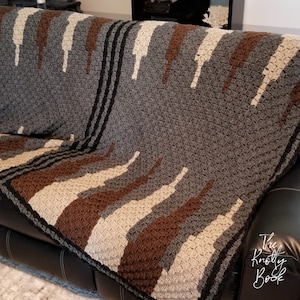 Crochet C2C blanket pattern | Backgammon Blanket | PDF instant download