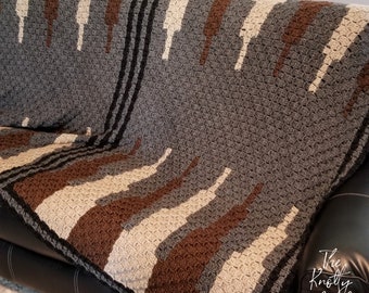 Crochet C2C blanket pattern | Backgammon Blanket | PDF instant download